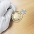 Yellow Gold World Map Globe Hip-Hop Pendant (S/L)