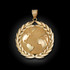 Yellow Gold World Map Globe Hip-Hop Pendant (S/L)