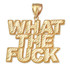 Gold WHAT THE F**K (WTF) Hip-hop DC Pendant