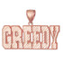 Mens Gold GREEDY Hip-hop DC Pendant