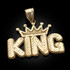 Gold King Crown Pendant
