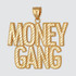 Gold MONEY GANG Hip-Hop DC Pendant