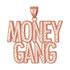 Gold MONEY GANG Hip-Hop DC Pendant