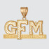 Gold GFM God Family Money DC Hip-Hop Pendant