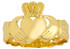Mens Gold Claddagh Ring with Trinity Band