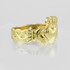 Mens Gold Claddagh Ring with Trinity Band