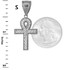 White Gold Ankh Cross DC Hip-Hop Pendant (S/L)