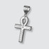 White Gold Ankh Cross DC Hip-Hop Pendant (S/L)