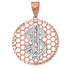 Gold Dollar Sign Round DC Honeycomb Pendant