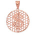 Gold Dollar Sign Round DC Honeycomb Pendant
