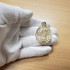 Gold Santa Muerte Oval DC Honeycomb Pendant