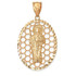 Gold Saint Jude Oval DC Honeycomb Pendant