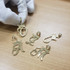 Yellow Gold Cursive Crown Letter Initial Pendant Necklace