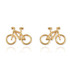 14K Yellow Gold Bicycle Stud Earrings