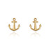 14K Yellow Gold Nautical Anchor Stud Earrings