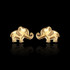 14K Yellow Gold Elephant Stud Earrings