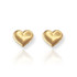 14K Yellow Gold Heart Stud Earrings