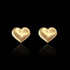 14K Yellow Gold Heart Stud Earrings