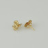14K Yellow Gold Cash Money Dollar Sign Stud Earrings