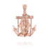 Gold Our Lady Of Guadalupe On Anchor Pendant Necklace