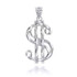Gold  Shiny Dollar Sign Pendant Necklace