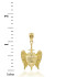 Gold 3D Saint Michael Sword and Shield "Quis ut Deus" Pendant Necklace