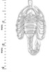 White Gold Scorpion CZ Pendant