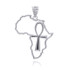 Gold African Continent Egyptian Ankh Pendant Necklace