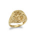 Gold Rugged Aztec Mayan Sun Ring
