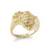 Gold Africa Lion Ring