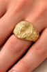 Gold Tutankhamun Egyptian Pharaoh King Tut Horus Ring