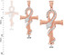 Satin Rose Gold Egyptian Ankh DC Coiled Snake Pendant (2 sizes)
