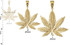 Yellow Gold Marijuana Leaf DC Pendant (2 sizes)