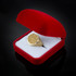Gold Aztec Mayan Sun Calendar Sparkle-cut Signet Ring
