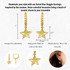 Yellow Gold Astral Star Cuban Link Huggie Earrings
