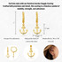 Yellow Gold Nautical Anchor Cuban Link Huggie Earrings