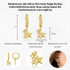 Yellow Gold Star Cluster Cuban Link Huggie Earrings