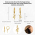 Yellow Gold Olive Vine Cuban Link Huggie Earrings