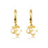 Yellow Gold Spiritual Om Symbol Cuban Link Huggie Earrings