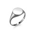 Polished Gold Round Signet Pinky Ring