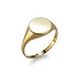 Polished Gold Round Signet Pinky Ring