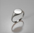Polished Gold Round Signet Pinky Ring