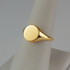 Polished Gold Round Signet Pinky Ring
