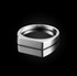 Gold Stackable Rectangle Bar Signet Pinky Ring