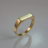 Gold Stackable Rectangle Bar Signet Pinky Ring