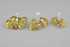 14K Yellow Gold Nugget Diamond-Cut Heart Stud Earrings (3 sizes)