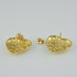 14K Yellow Gold Nugget Diamond-Cut Heart Stud Earrings (3 sizes)