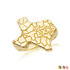 Gold Texas Lone Star State Longhorn Nugget Ring