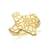 Gold Texas Lone Star State Longhorn Nugget Ring