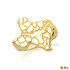 Gold Texas State Longhorn Nugget Ring